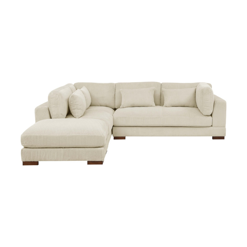 Beeston 3-Piece Corduroy Sectional Sofa