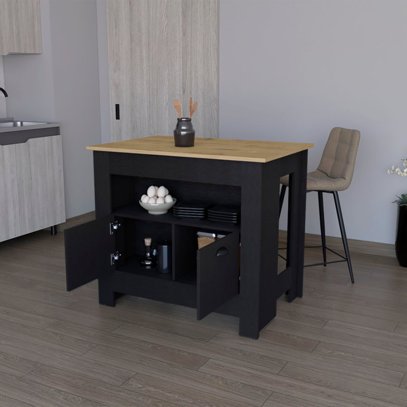Kitchen Island Geneva, Black