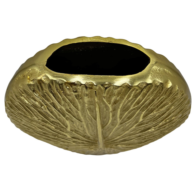Ayelen Handmade Aluminum Table Vase, Gold