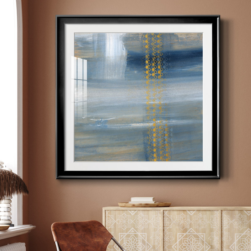 Touching the Sky II - Peinture encadrée, Cadre noir, H 26,5 po x l 26,5 po x P 1,5 po