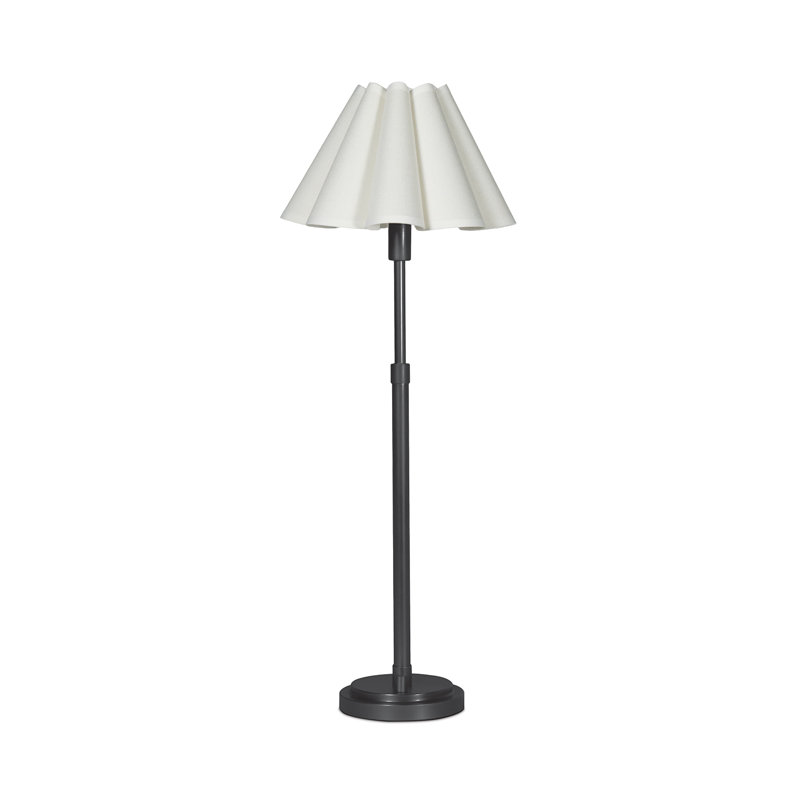 Polly Buffet Table Lamp, Black, 28.25" H x 9.5" W x 9.5" D, White