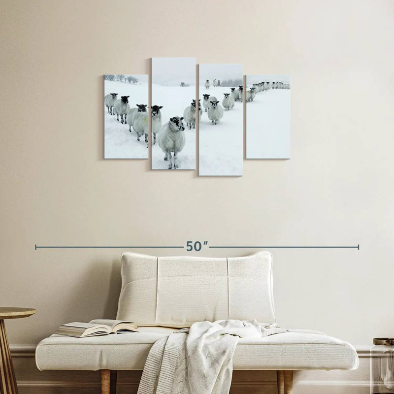 Brampt Winter Sheep, 22"H x 36"W
