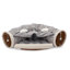 Lit-chat gris en coton PP avec boules suspendues