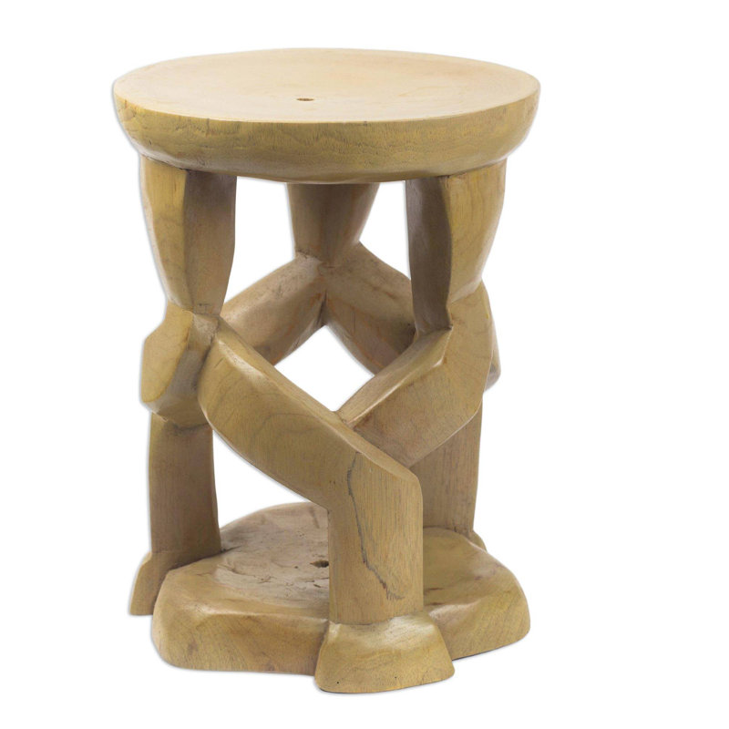 Minard Solid Wood Accent Stool