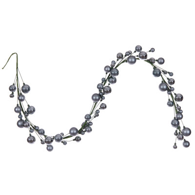 Vickerman 6' Pewter Ball Branch Garland.