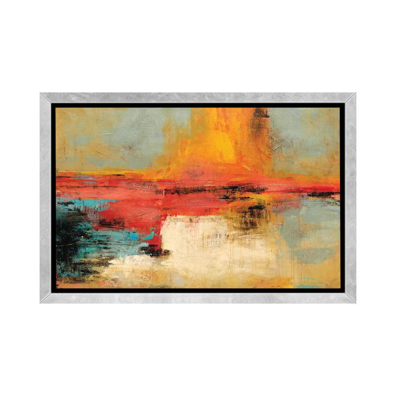 «Acertijo» - Reproduction, H 40 po x l 60 po x 1,5 po, Toile avec cadre argenté