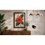 Red Hibiscus Bloom Botanical - Framed Print-1283814477-1283814478
