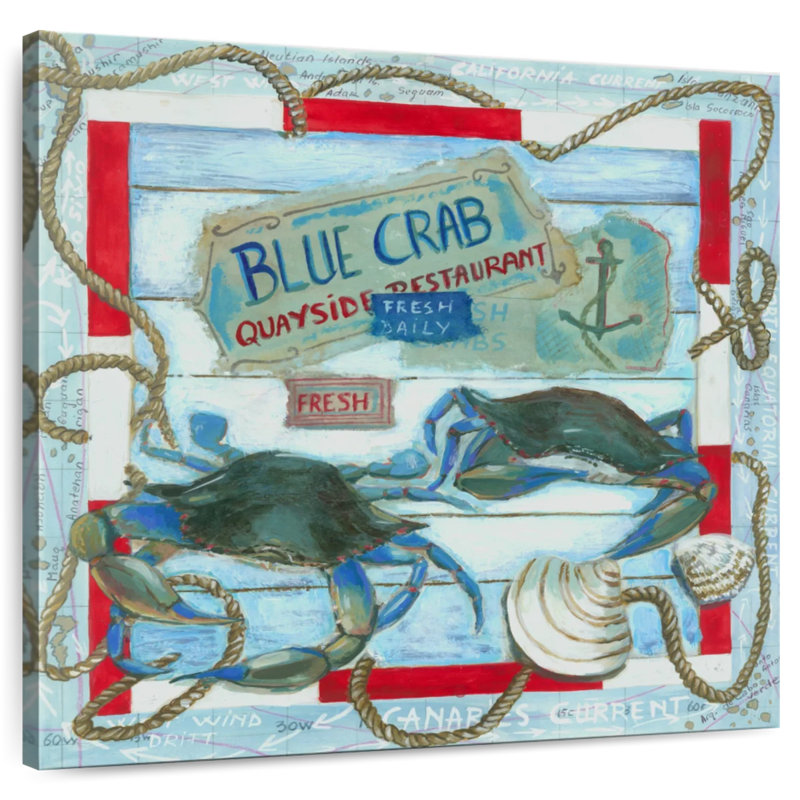 Quayside Blue Crab, 16" H x 16" W
