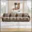Canapé surdimensionné 4 places en chenille avec soutien lombaire, 4 coussins lombaires raffinés, design ergonomique incurvé, canapé modulaire facile à monter pour salon ou bureau, vert-618239228