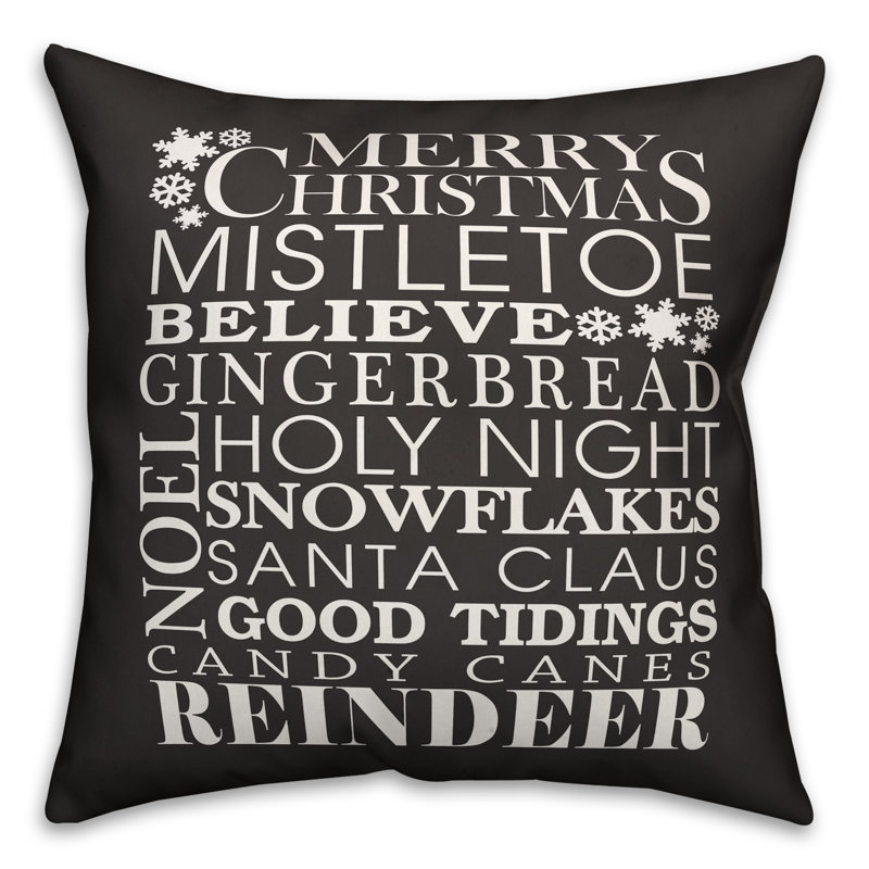  Coussin Christmas, Noir