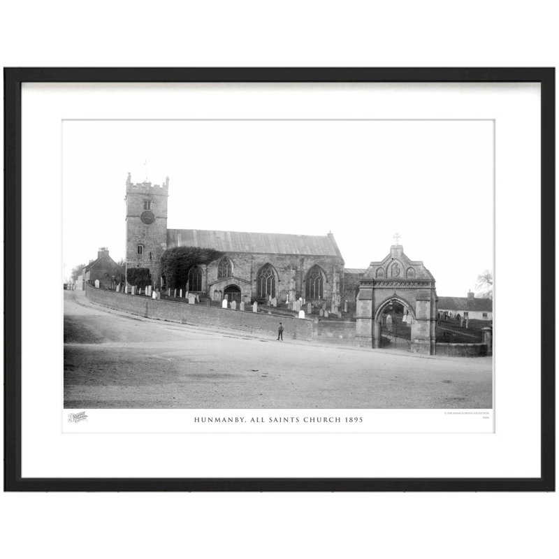 Hunmanby, All Saints Church 1895 - Single Picture Frame Print, 28cm H x 36cm W x 2.3cm D