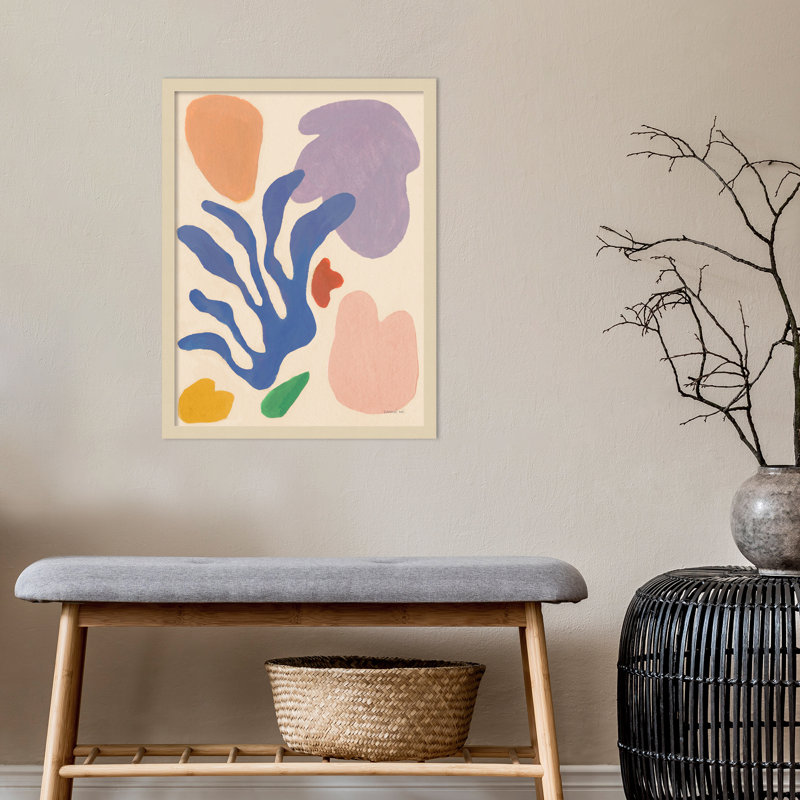 «Honoring Matisse Warm» par Danhui Naiframed, reproduction d'art, Cadre brun, H 25 po x l 19 po