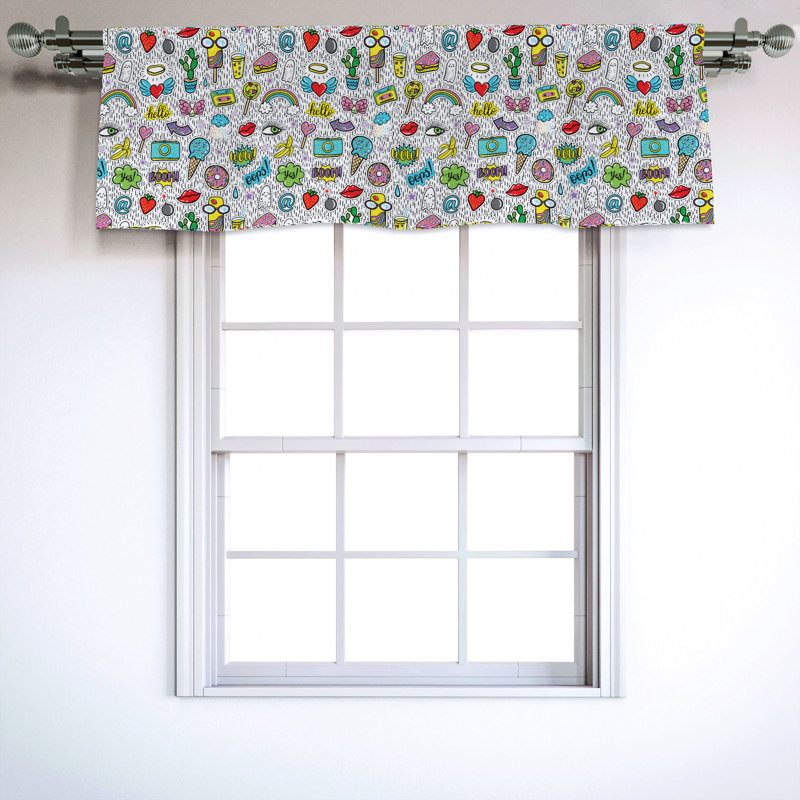 Sateen Ruffled Window Valance