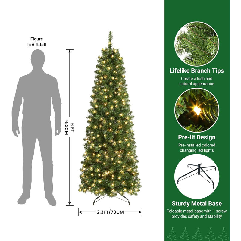 2.36' H Lighted Artificial Christmas Tree