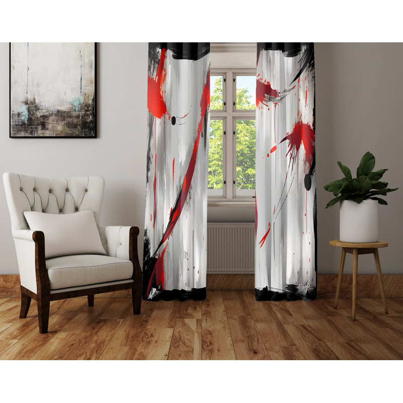Paire de rideaux semi-transparents Elstow, L 40 po x L 52 po