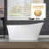 59" x 30" Freestanding Soaking Acrylic Single Slipper Bathtub with Reversible Drain
