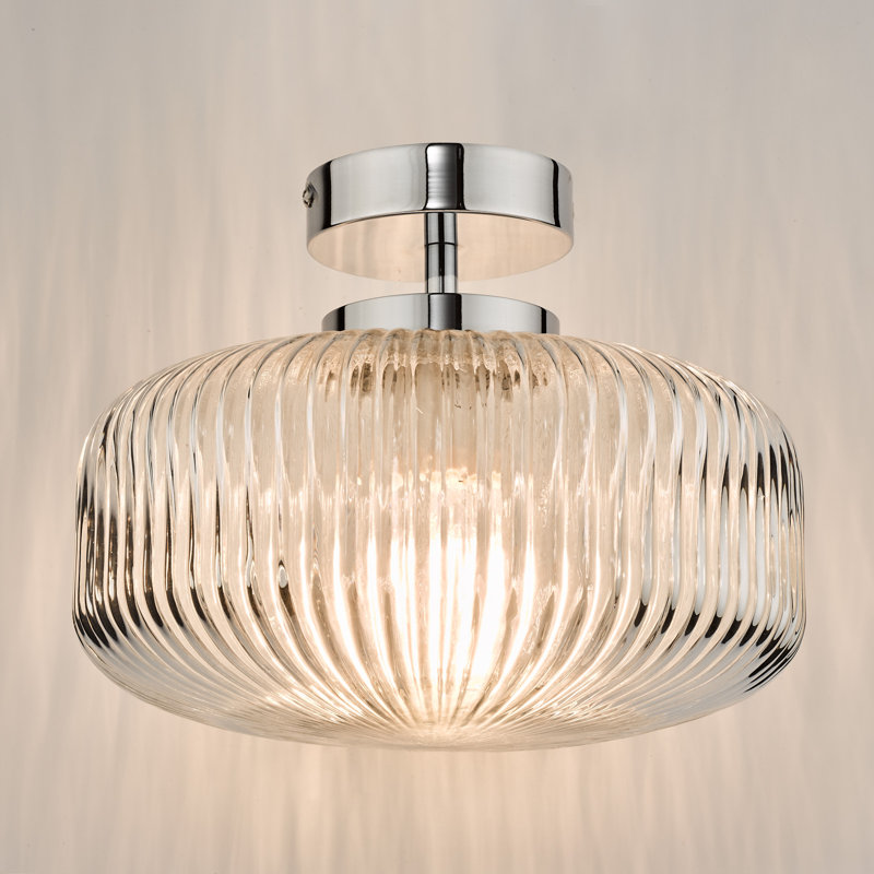 Prabhas Glass Semi Flush Mount