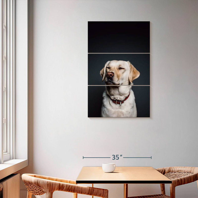 Brampt Squinting Labrador, 57" H x 36" W