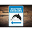 Plaque en aluminium Dolphin Crossing-58622270