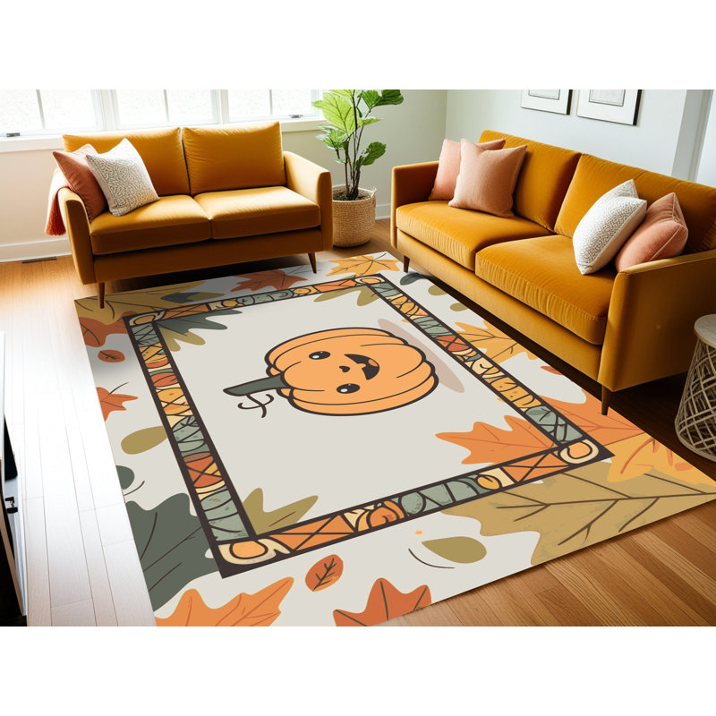 Tapis de Noël lavable The Holiday Aisle®, Rectangle 6 pi x 9 pi
