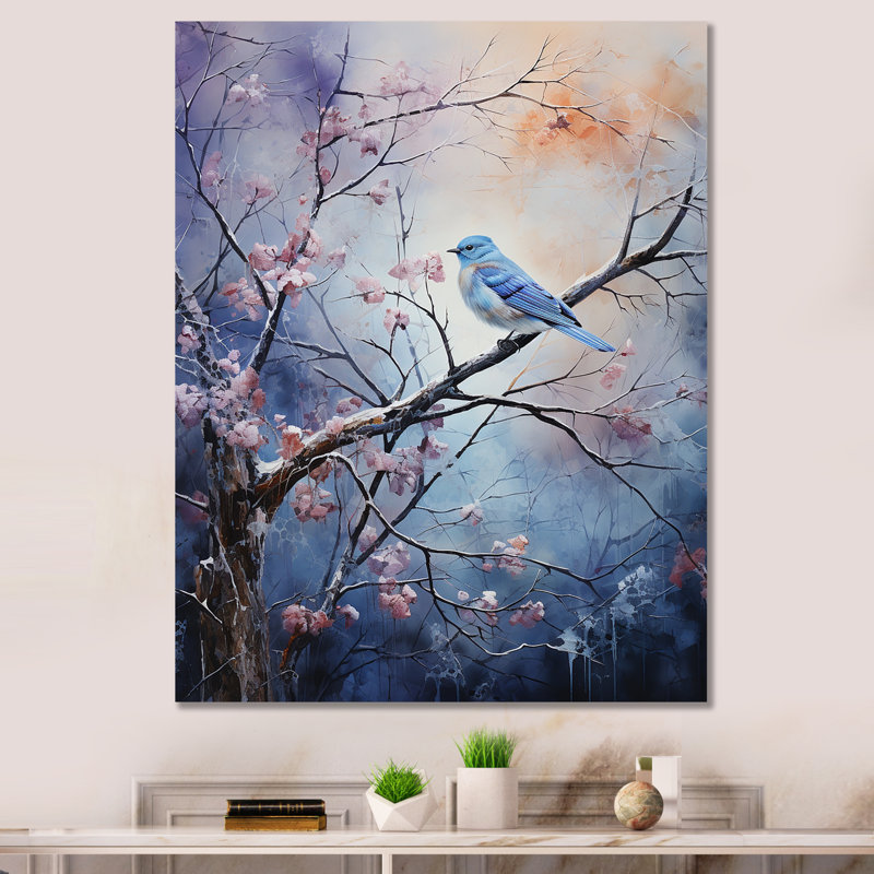 «Winter Enchanted Frost Pointillism II», reproduction d'art sur toile, 20" H x 12" W, Toile tendue