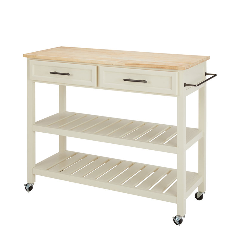 Murin 42 " W Kitchen Cart, White