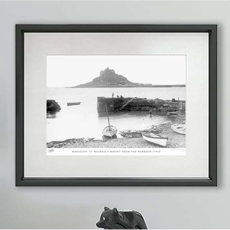 Marazion, St Michaels Mount From The Harbour C1960 - Single Picture Frame Print, 45cm H x 60cm W x 2.3cm D