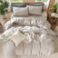 Ensemble de housse de couette légère avec fermeture à glissière 8 attaches 100% coton lavé MooMee-109236635-111219964