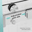 3Set 68-72 po. * 76 po. Double porte de douche coulissante sans cadre, 3/8 po.