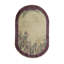 Antique Chinese Art Deco Oval Rug With Rising Irises And Lilac Border