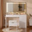 Ensemble coiffeuse avec tabouret et miroir Maspeth