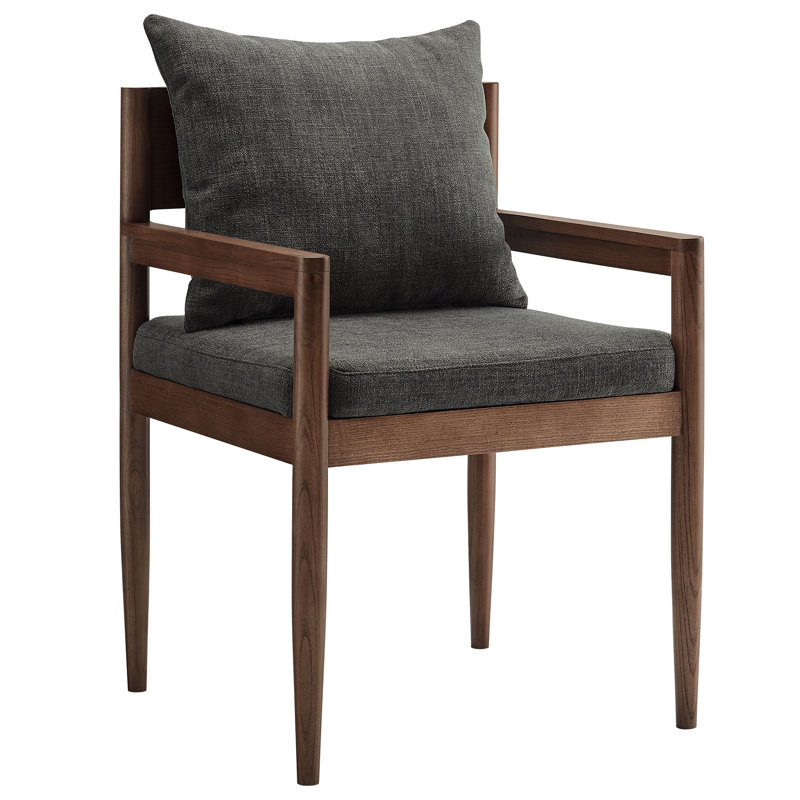 Remington Wood Dining Armchair, Charcoal
