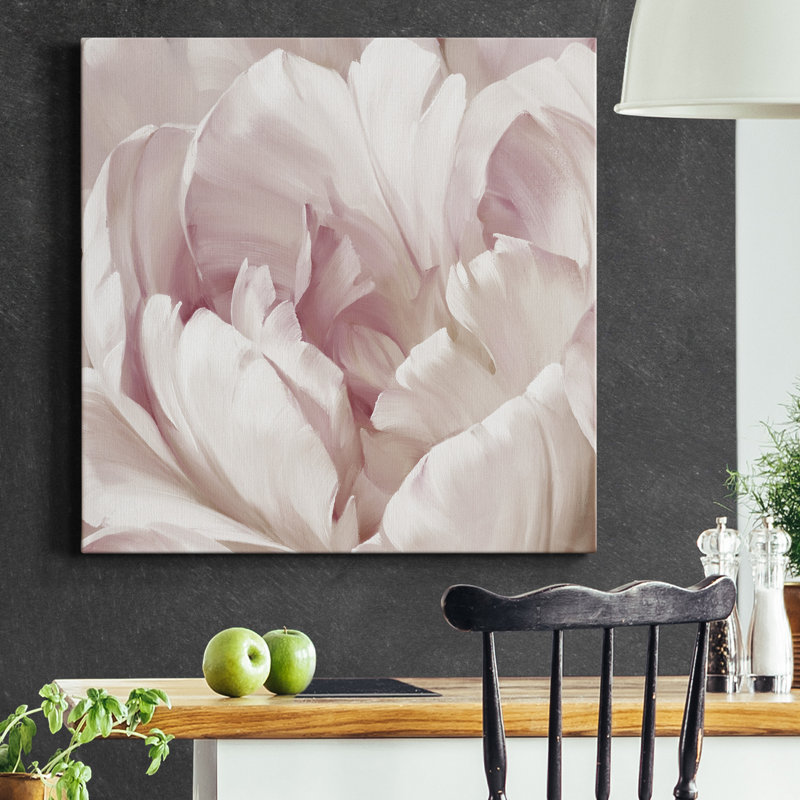 Intime rosé I - reproduction d'art sur toile tendue, H 40 po x l 40 po x P 1 po