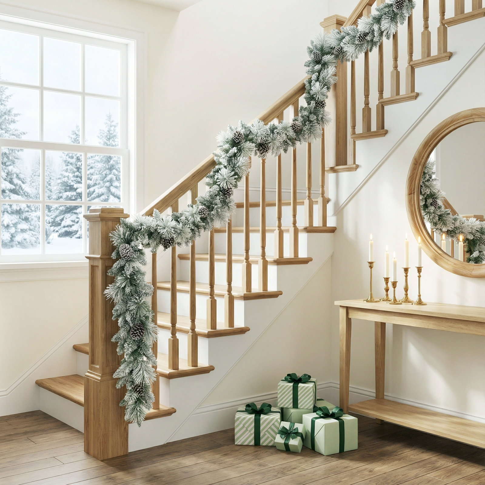 110'' in. Faux Spruce Garland
