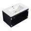 Meuble-lavabo mural flottant 30 po avec lavabo en céramique et porte d'armoire à fermeture en douceur