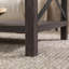 Farmhouse Coffee Table, Industrial Design, Bottom Shelf Storage, Sable Grey