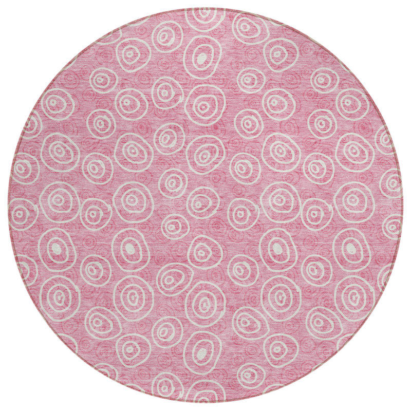 Tapis rond ivoire 8 po