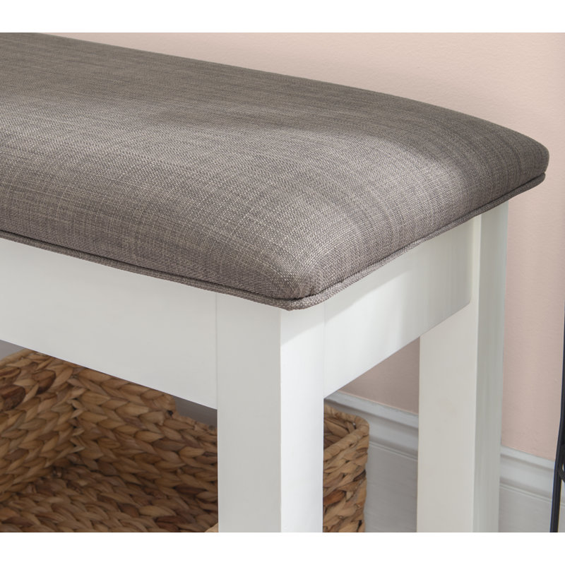 Banc de rangement à couvercle rabattable Eltingville, Taupe