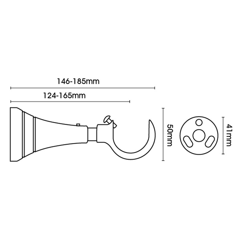 2.8cm Mounting Bracket, Chrome