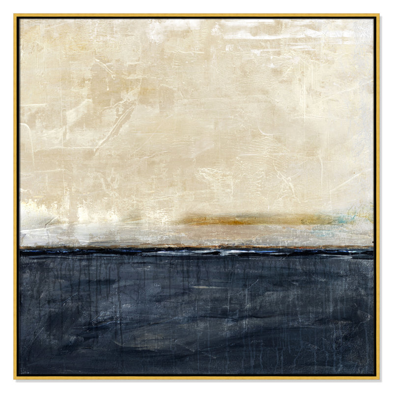 «Better Days», impression marine par Denise Brown, H 41,5 po x l 41,5 po, Doré