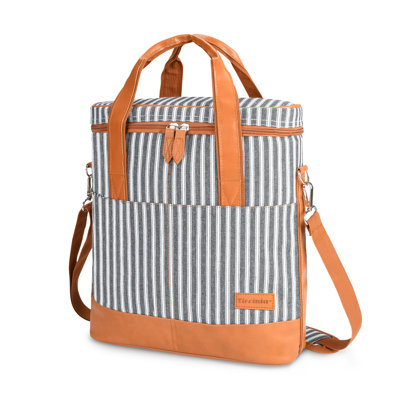 Triinia Insulated 3 Bottle Wine Carrier - Wine Carry Cooler Tote Bag