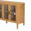 Armoire de rangement 58 "à portes en verre avec tablettes réglables-676360694