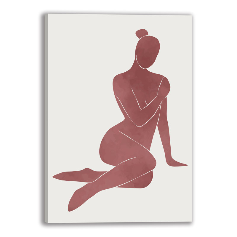 «Abstract Lady», peinture sur toile tendue, H 36 po x l 24 po x P 1,5 po
