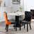 Black/Orange Faux Leather