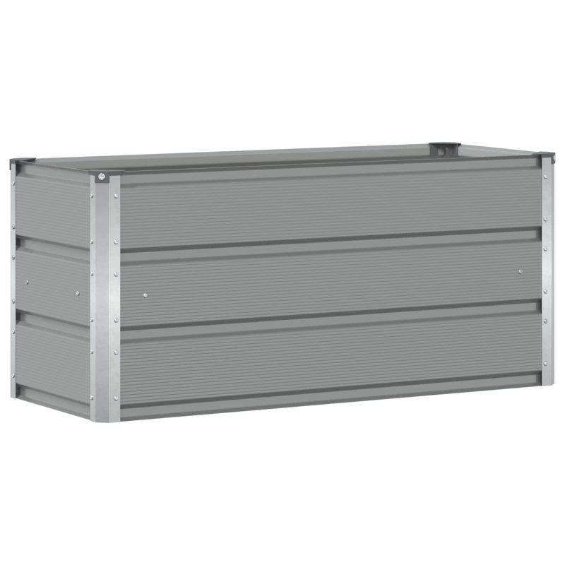 Jardinière rectangulaire en acier gris clair 39,37 x 15,75 x 17,72 po, Gris clair, H 15,75 po x l 39,37 po x P 17,72 po