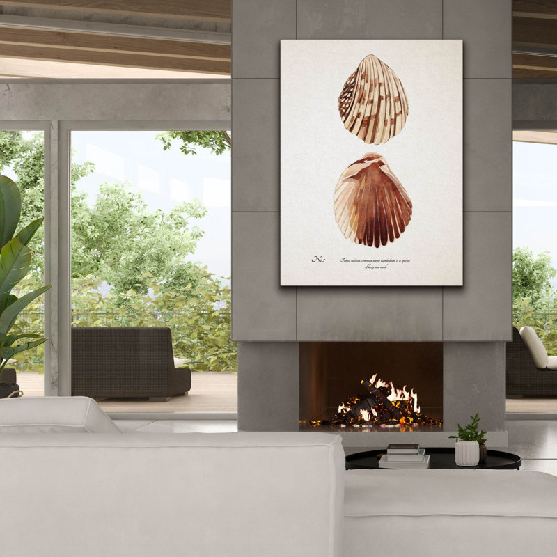 Toile épique Graffiti «Sienna Shell Collector 1» par Annie Warren, 40 po x 54 po, H 54 po x l 40 po
