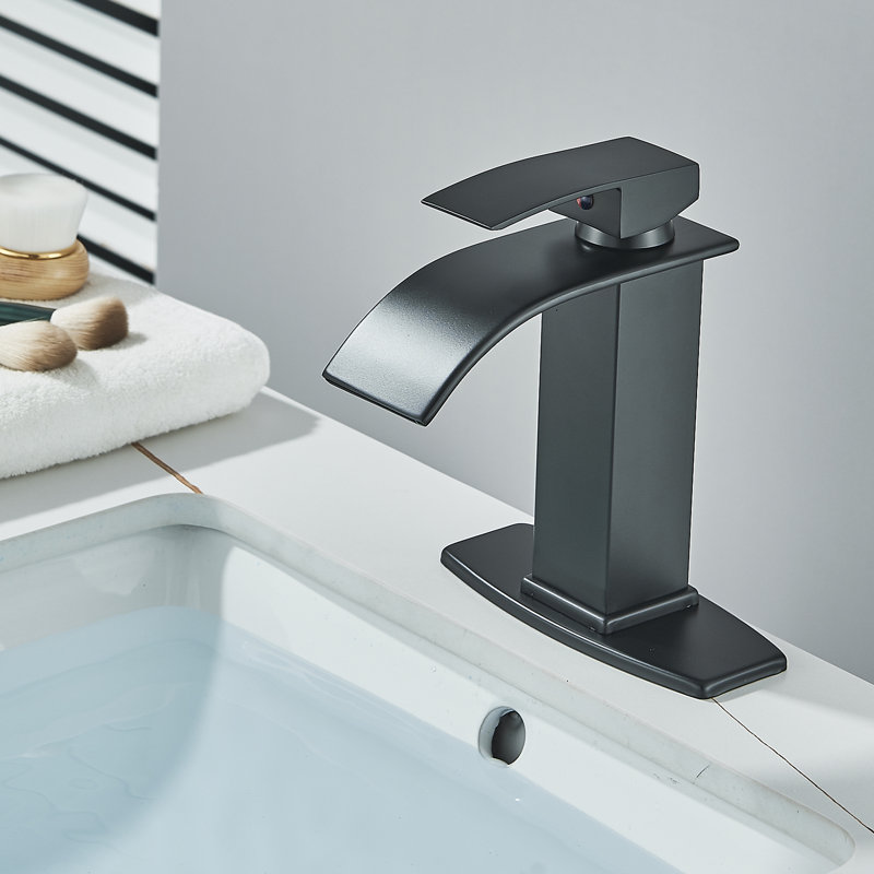 Single-handle Bathroom Faucet, Matte Black, 1.2 GPM