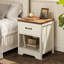 Tables de chevet avec tablette ouverte spacieuse, tables de chevet avec tiroir en bois, tables de bout décoratives en bois rustique avec structure stable, ensemble de 2-1170287847