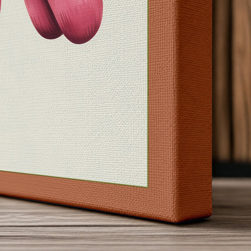 Balloon Poodle Novelty - Wrapped Canvas, 24x16 - 61.0 x 40.6 cm, Terracotta Border