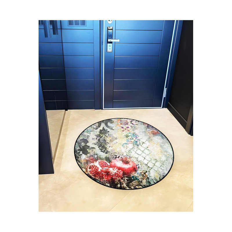 Tapis rond lavable en machine, Sous-tapis rond 4 pi 11 po inclus